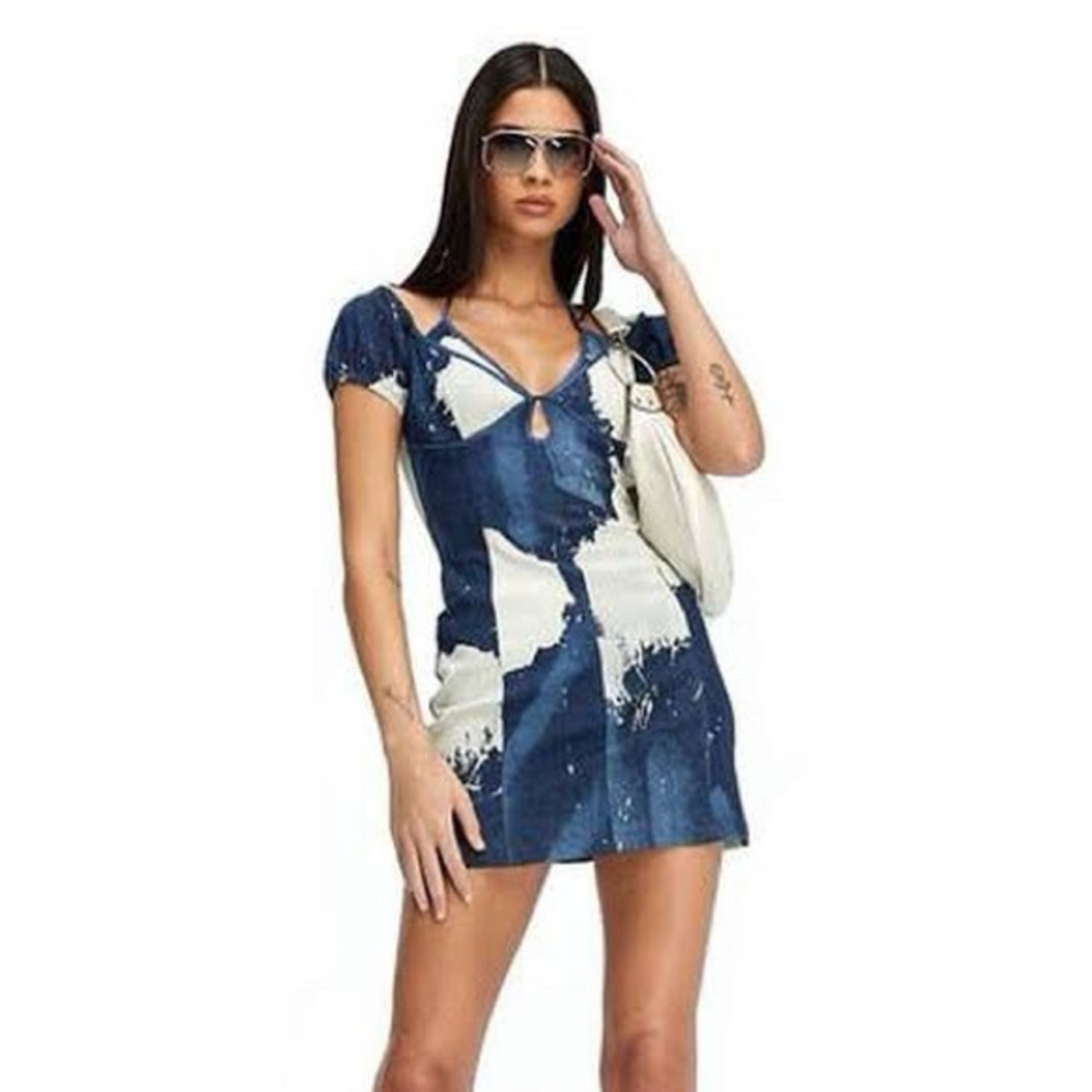 I.am.gia bleached despina denim mini dress